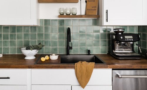 Trendy kitchen sink