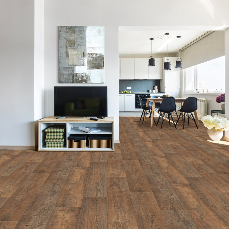 Crowl Interiors & Interiors providing pet-friendly waterproof vinyl flooring in Malvern, OH - Titan Umber