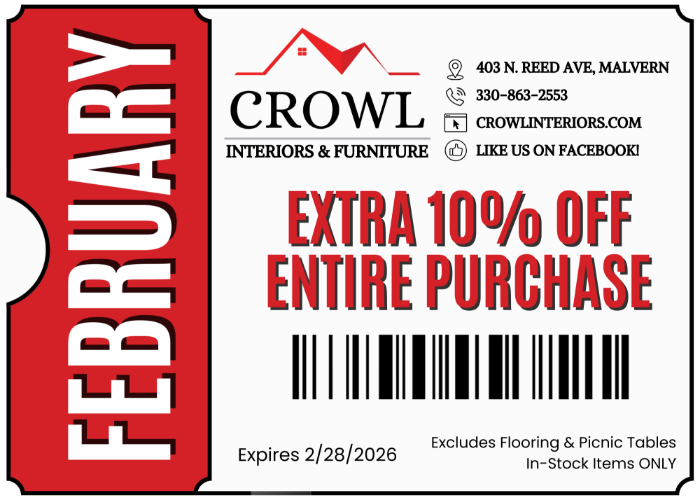 Get an extra 10% off your entire purchase