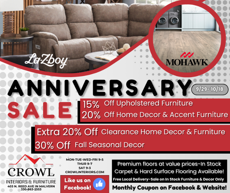 Anniversary Sale - Get up to 30% off decor and furniture